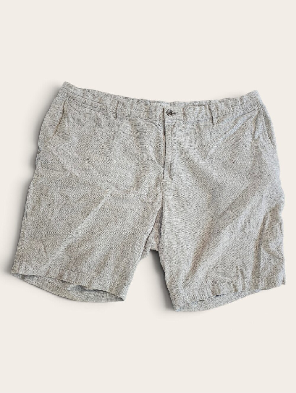 Goodfellow & Co Light Gray Linen-Blend Flat Front Men's Shorts